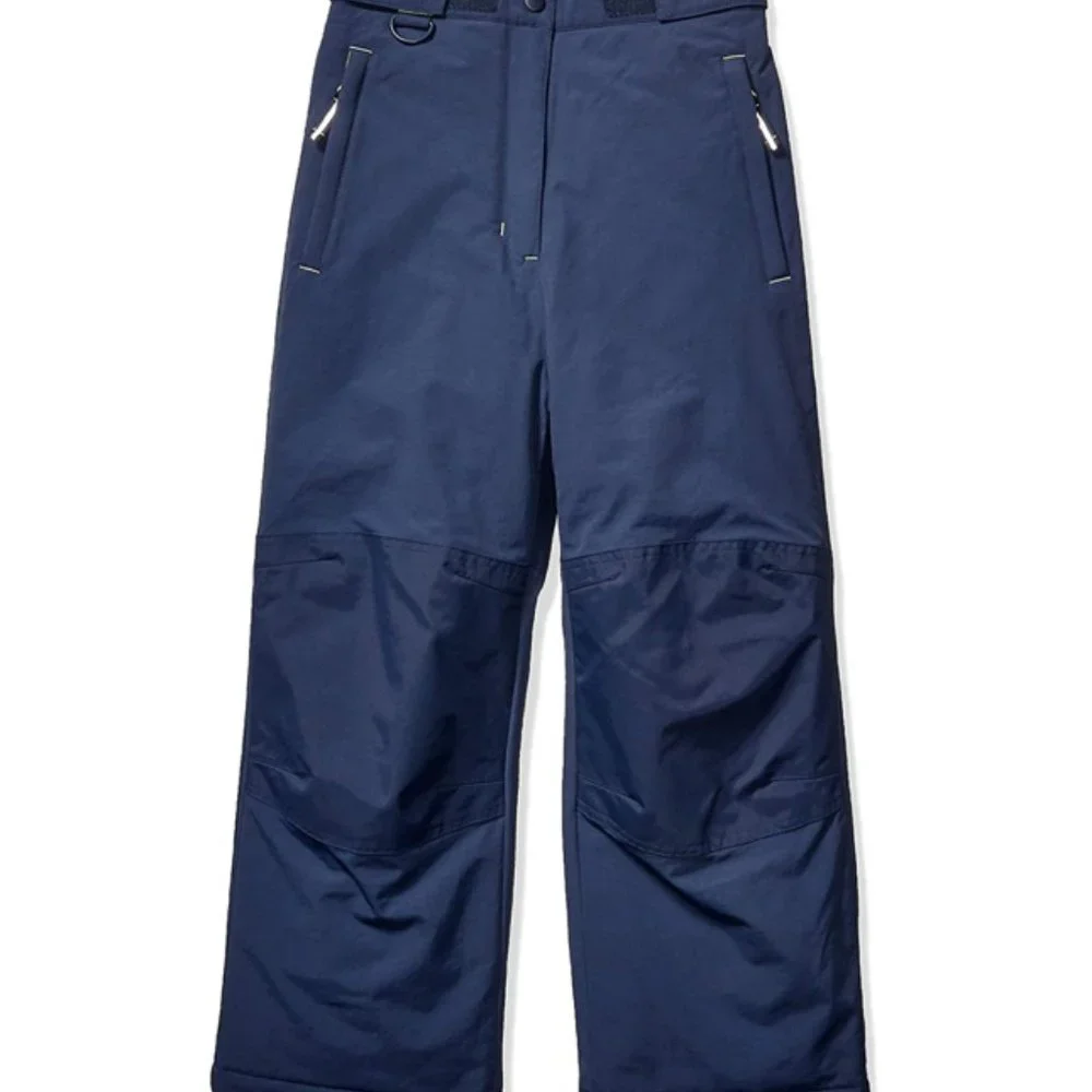 Essentials Boys Snow Pants Water‎ Resistant Navy Blue Neon Green Large (10) New